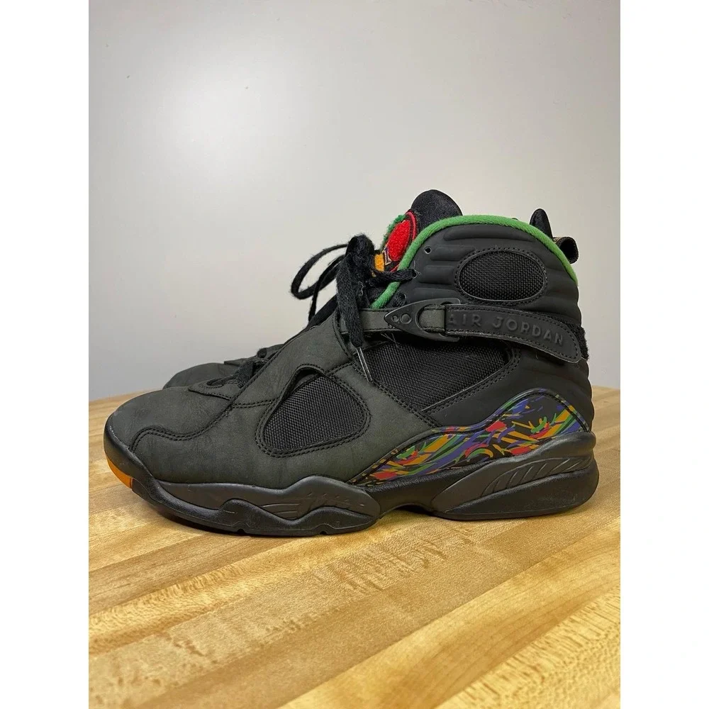 Size 10.5- Air‎ Jordan 8 Retro Tinker - Air Raid Black/Green/Yellow 305381-004